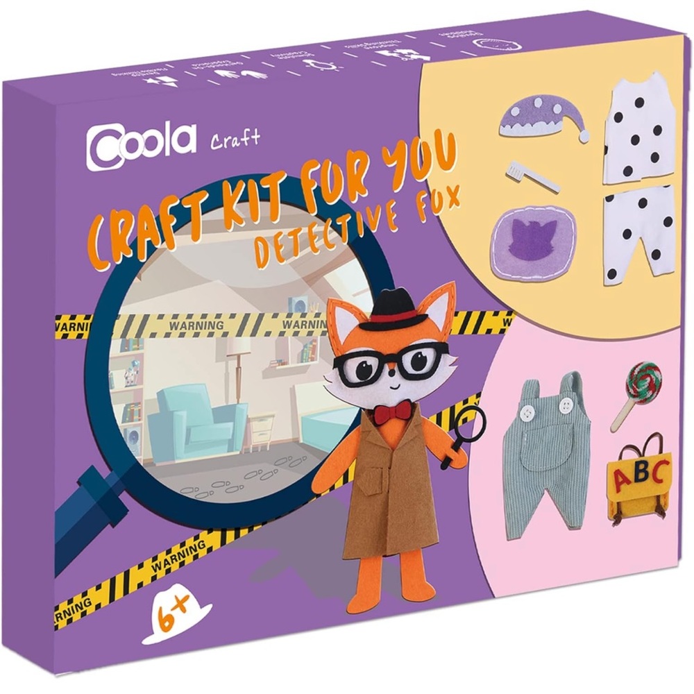 Coola Crafts for Kid Ages 6-12,3PC Sewing Crafts,Get a Fox Friend